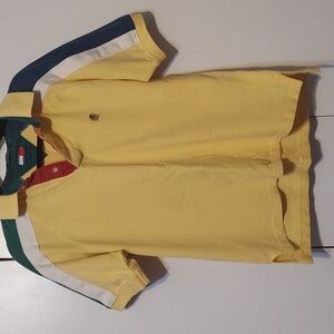 Tommy Hilfiger Yellow Polo Shirt with Multicolor Accents